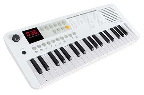 Classic Cantabile MINI-37 Keyboard - 37 Mini-Tasten - Stromversorgung über USB-C oder Batterien - 100 Sounds und Rhythmen - USB-MIDI - Lautsprecher und Kopfhörerausgang - weiß-grau Classic Cantabile MINI-37 Keyboard - 37 Mini-Tasten - Stromversorgung über USB-C oder Batterien - 100 Sounds und Rhythmen - USB-MIDI - Lautsprecher und Kopfhörerausgang - weiß-grau von Classic Cantabile