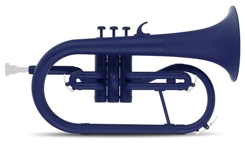 Classic Cantabile MardiBrass ABS Kunststoff Flügelhorn - Perinet-Ventile - 600g leicht - Bohrung: 11,5 mm - inkl. Mundstück und Gigbag - matt-blau von Classic Cantabile