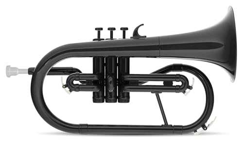 Classic Cantabile MardiBrass ABS Kunststoff Flügelhorn - Perinet-Ventile - 600g leicht - Bohrung: 11,5 mm - inkl. Mundstück und Gigbag - schwarz von Classic Cantabile