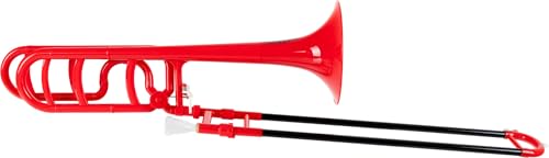 Classic Cantabile MardiBrass ABS Kunststoff Quart-Posaune - Bb/F-Stimmung - Fiberglas-Zug - 850g leicht - Bohrung: 13,9 mm - inkl. Mundstück und Gigbag - rot von Classic Cantabile