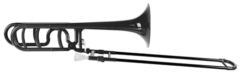 Classic Cantabile MardiBrass ABS Kunststoff Quart-Posaune - Bb/F-Stimmung - Fiberglas-Zug - 850g leicht - Bohrung: 13,9 mm - inkl. Mundstück und Gigbag - schwarz von Classic Cantabile