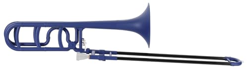 Classic Cantabile MardiBrass ABS Kunststoff Quart-Posaune - Bb/F-Stimmung - Fiberglas-Zug - 850g leicht - Bohrung: 13,9 mm - inkl. Mundstück und Leichtkoffer - matt-blau von Classic Cantabile