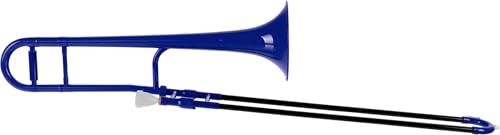 Classic Cantabile MardiBrass ABS Kunststoff Tenor-Posaune - Bb-Stimmung - Fiberglas-Zug - 660g leicht - Bohrung: 12 mm - inkl. Mundstück und Gigbag - blau von Classic Cantabile