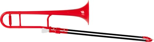 Classic Cantabile MardiBrass ABS Kunststoff Tenor-Posaune - Bb-Stimmung - Fiberglas-Zug - 660g leicht - Bohrung: 12 mm - inkl. Mundstück und Gigbag - rot von Classic Cantabile