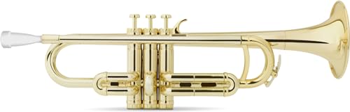 Classic Cantabile MardiBrass ABS Kunststoff Trompete - Perinet-Ventile - 510g leicht - Bohrung: 11,6 mm - inkl. Mundstück und Gigbag - gold von Classic Cantabile