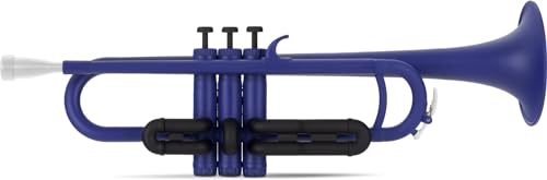 Classic Cantabile MardiBrass ABS Kunststoff Trompete - Perinet-Ventile - 510g leicht - Bohrung: 11,6 mm - inkl. Mundstück und Gigbag - matt-blau von Classic Cantabile