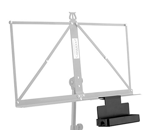 Classic Cantabile NSA-20 Ablagebox für Notenständer (wird einfach an Notenpult gesteckt, mit aufsteckbarem Rahmen, Moosgummiboden) Schwarz von Classic Cantabile