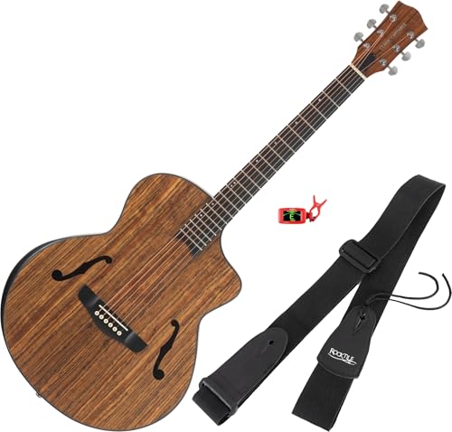 Classic Cantabile SHG-2WN LaBelle Westerngitarre Set - Inkl. Stimmgerät und Gurt - Gitarre mit seitlichem Schallloch und Armrest - Decke, Boden & Zarge: Walnuss - Griffbrett/Hals: Blackwood/Okoume Classic Cantabile SHG-2WN LaBelle Westerngitarre Set - Inkl. Stimmgerät und Gurt - Gitarre mit seitlichem Schallloch und Armrest - Decke, Boden & Zarge: Walnuss - Griffbrett/Hals: Blackwood/Okoume von Classic Cantabile