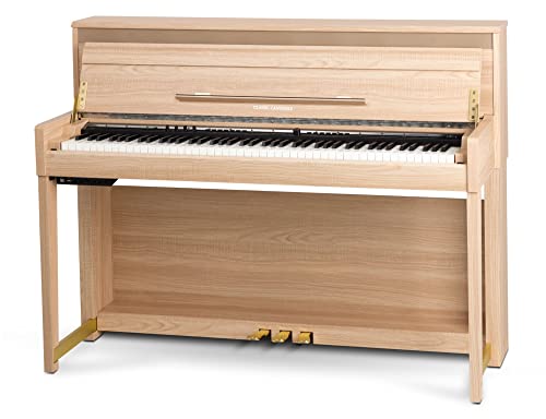 Classic Cantabile UP-1 LA E-Piano - 88 Tasten - 3-fach Sensorik - Twinova-Piano Funktion - 22 Effekte - Dämpfersimulation - MP3-Recorder - Mic In - OLED Display - 40 Sounds - 3 Pedale - helle Eiche von Classic Cantabile