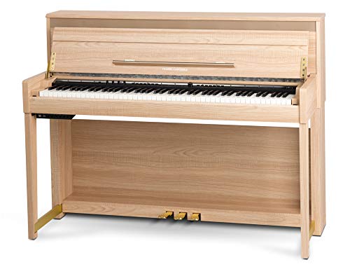 Classic Cantabile UP-1 LA E-Piano - 88 Tasten - 3-fach Sensorik - Twinova-Piano Funktion - 22 Effekte - Dämpfersimulation - MP3-Recorder - Mic In - OLED Display - 40 Sounds - 3 Pedale - helle Eiche von Classic Cantabile