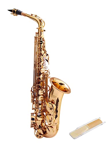 Classic Cantabile Winds AS-450 Es Altsaxophon - Eb-Stimmung - Hoch-Fis-Klappe - Spar-Set inkl. 10 Stück Saxophon-Blätter von Classic Cantabile