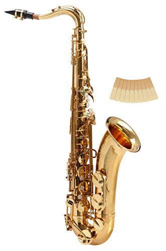 Classic Cantabile Winds TS-450 Bb Tenorsaxophon - Bb-Stimmung - Hoch-Fis-Klappe - Spar-Set inkl. 10 Stück 2.0 Saxophon-Blätter von Classic Cantabile