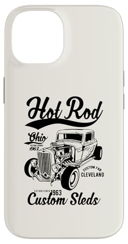 Hotrod Cleveland Ohio Automotive Nostalgie Design Hülle für iPhone 14 von Classic Cleveland Hotrod Car Designs and Souvenirs