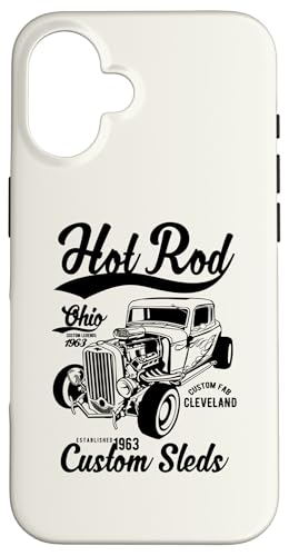 Hotrod Cleveland Ohio Automotive Nostalgie Design Hülle für iPhone 16 von Classic Cleveland Hotrod Car Designs and Souvenirs