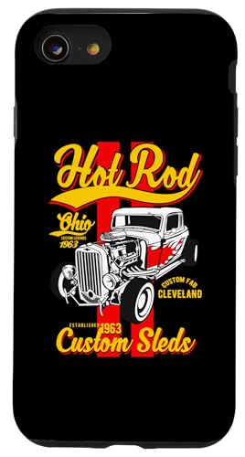 Hotrod Cleveland Ohio Automotive Nostalgie Design Hülle für iPhone SE (2020) / 7 / 8 von Classic Cleveland Hotrod Car Designs and Souvenirs