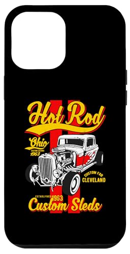 Hotrod Cleveland Ohio Automotive Nostalgie Distressed Design Hülle für iPhone 12 Pro Max von Classic Cleveland Hotrod Car Designs and Souvenirs