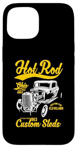 Hotrod Cleveland Ohio Automotive Nostalgie Distressed Design Hülle für iPhone 15 Hotrod Cleveland Ohio Automotive Nostalgie Distressed Design Hülle für iPhone 15 von Classic Cleveland Hotrod Car Designs and Souvenirs