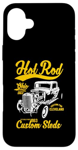 Hotrod Cleveland Ohio Automotive Nostalgie Distressed Design Hülle für iPhone 16 Plus Hotrod Cleveland Ohio Automotive Nostalgie Distressed Design Hülle für iPhone 16 Plus von Classic Cleveland Hotrod Car Designs and Souvenirs
