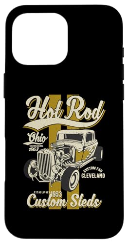 Hotrod Cleveland Ohio Automotive Nostalgie Distressed Design Hülle für iPhone 16 Pro Max Hotrod Cleveland Ohio Automotive Nostalgie Distressed Design Hülle für iPhone 16 Pro Max von Classic Cleveland Hotrod Car Designs and Souvenirs