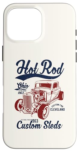 Hotrod Cleveland Ohio Automotive Nostalgie Distressed Design Hülle für iPhone 16 Pro Max Hotrod Cleveland Ohio Automotive Nostalgie Distressed Design Hülle für iPhone 16 Pro Max von Classic Cleveland Hotrod Car Designs and Souvenirs