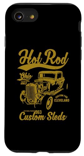 Hotrod Cleveland Ohio Automotive Nostalgie Distressed Design Hülle für iPhone SE (2020) / 7 / 8 von Classic Cleveland Hotrod Car Designs and Souvenirs