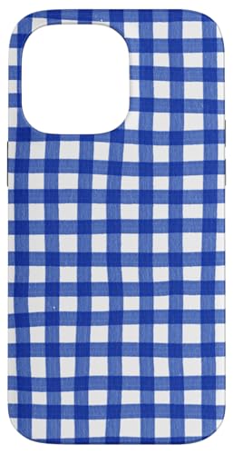 Blaues Gingham-Karo, Aquarell, ästhetisch, Mädchen, adrett, Vintage Hülle für iPhone 14 Pro Max Blaues Gingham-Karo, Aquarell, ästhetisch, Mädchen, adrett, Vintage Hülle für iPhone 14 Pro Max von Classic Gingham Plaid Chic