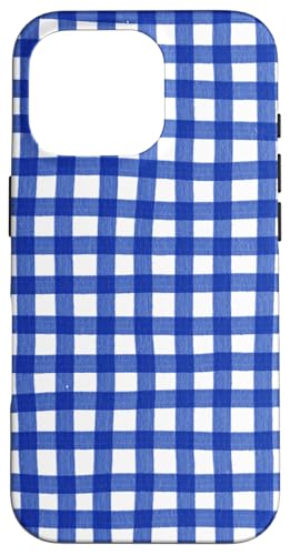 Blaues Gingham-Karo, Aquarell, ästhetisch, Mädchen, adrett, Vintage Hülle für iPhone 16 Pro Blaues Gingham-Karo, Aquarell, ästhetisch, Mädchen, adrett, Vintage Hülle für iPhone 16 Pro von Classic Gingham Plaid Chic