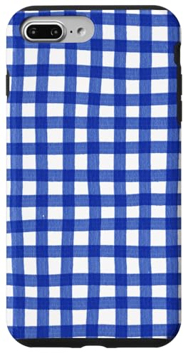 Blaues Gingham-Karo, Aquarell, ästhetisch, Mädchen, adrett, Vintage Hülle für iPhone 7 Plus/8 Plus Blaues Gingham-Karo, Aquarell, ästhetisch, Mädchen, adrett, Vintage Hülle für iPhone 7 Plus/8 Plus von Classic Gingham Plaid Chic