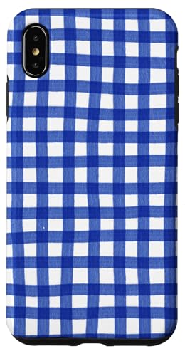 Blaues Gingham-Karo, Aquarell, ästhetisch, Mädchen, adrett, Vintage Hülle für iPhone XS Max Blaues Gingham-Karo, Aquarell, ästhetisch, Mädchen, adrett, Vintage Hülle für iPhone XS Max von Classic Gingham Plaid Chic
