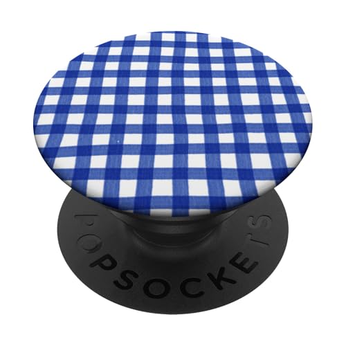 Blaues Gingham-Karo, Aquarell, ästhetisch, Mädchen, adrett, Vintage PopSockets Klebender PopGrip Blaues Gingham-Karo, Aquarell, ästhetisch, Mädchen, adrett, Vintage PopSockets Klebender PopGrip von Classic Gingham Plaid Chic