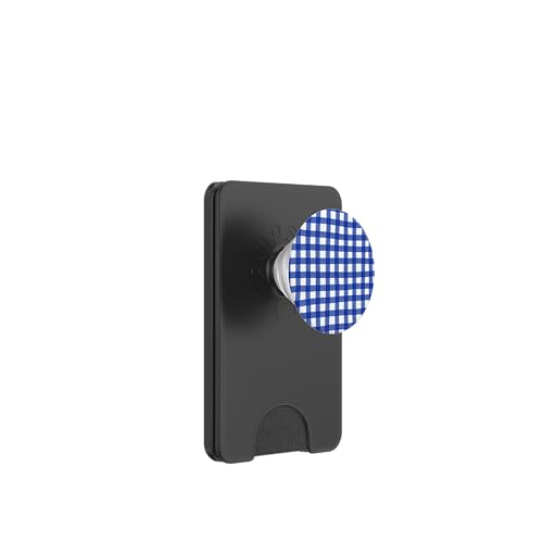 Blaues Gingham-Karo, Aquarell, ästhetisch, Mädchen, adrett, Vintage PopSockets PopWallet für MagSafe Blaues Gingham-Karo, Aquarell, ästhetisch, Mädchen, adrett, Vintage PopSockets PopWallet für MagSafe von Classic Gingham Plaid Chic