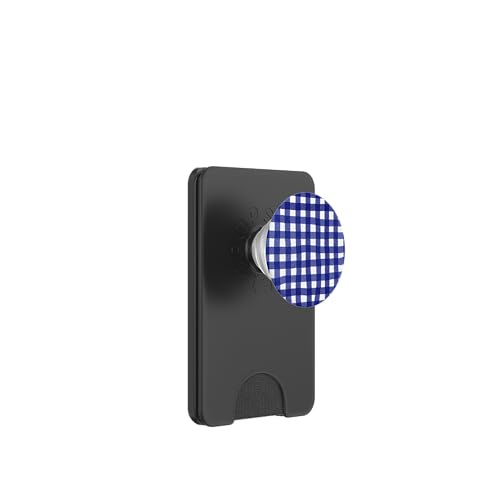 Blaues Gingham-Karo, Aquarell, ästhetisch, Mädchen, adrett, Vintage PopSockets PopWallet für MagSafe Blaues Gingham-Karo, Aquarell, ästhetisch, Mädchen, adrett, Vintage PopSockets PopWallet für MagSafe von Classic Gingham Plaid Chic