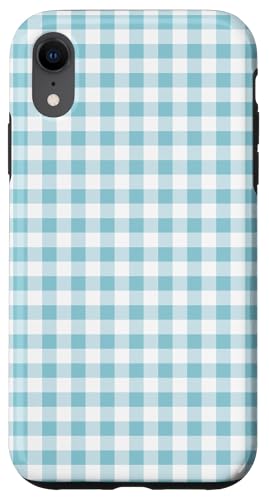 Blaues Gingham-Karo, ästhetisch, Mädchen, adrett, Vintage, niedlich, Boho Hülle für iPhone XR Blaues Gingham-Karo, ästhetisch, Mädchen, adrett, Vintage, niedlich, Boho Hülle für iPhone XR von Classic Gingham Plaid Chic