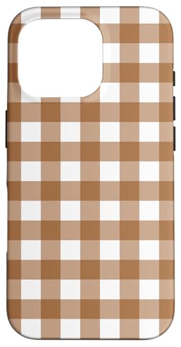 Braunes Gingham-Karo, ästhetisch, Mädchen, niedlich, adrett, Vintage, Boho Hülle für iPhone 16 Pro Braunes Gingham-Karo, ästhetisch, Mädchen, niedlich, adrett, Vintage, Boho Hülle für iPhone 16 Pro von Classic Gingham Plaid Chic