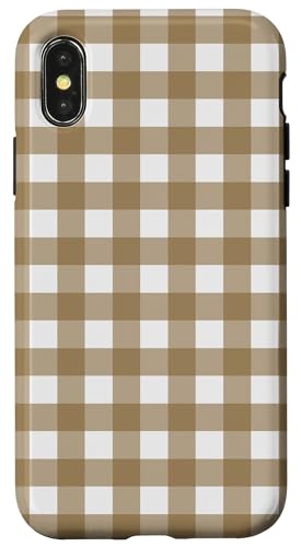 Chamoisee Gingham Plaid Aesthetic Girly Adrett Vintage Cute Hülle für iPhone X/XS Chamoisee Gingham Plaid Aesthetic Girly Adrett Vintage Cute Hülle für iPhone X/XS von Classic Gingham Plaid Chic