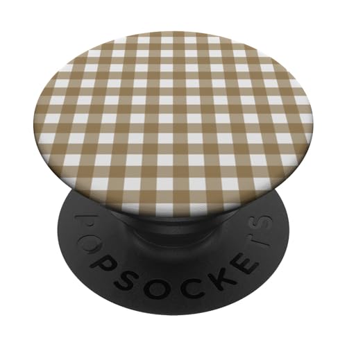 Chamoisee Gingham Plaid Aesthetic Girly Adrett Vintage Cute PopSockets Klebender PopGrip von Classic Gingham Plaid Chic