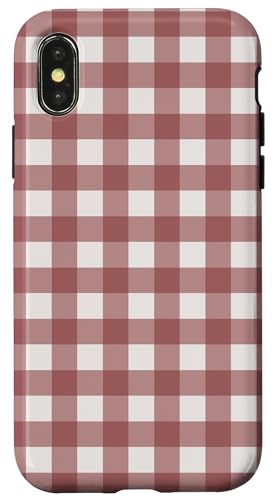 Copper Rose Gingham Plaid Aesthetic Girly Adrett Vintage Hülle für iPhone X/XS Copper Rose Gingham Plaid Aesthetic Girly Adrett Vintage Hülle für iPhone X/XS von Classic Gingham Plaid Chic