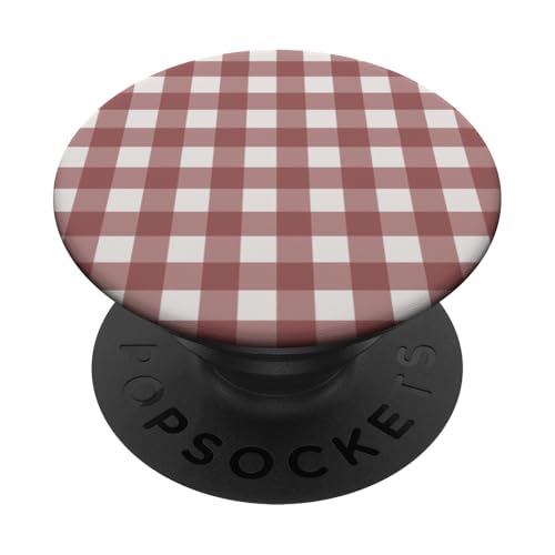 Copper Rose Gingham Plaid Aesthetic Girly Adrett Vintage PopSockets Klebender PopGrip von Classic Gingham Plaid Chic