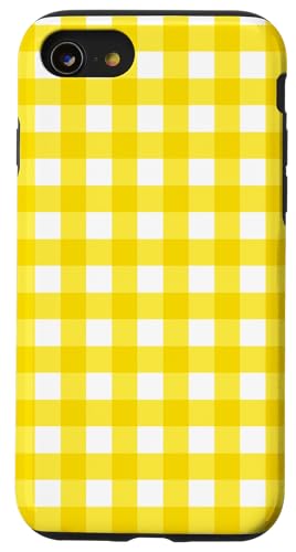 Gelbes Gingham-Karo, ästhetisch, Mädchen, adrett, Vintage, niedlich Hülle für iPhone SE (2020) / 7 / 8 von Classic Gingham Plaid Chic