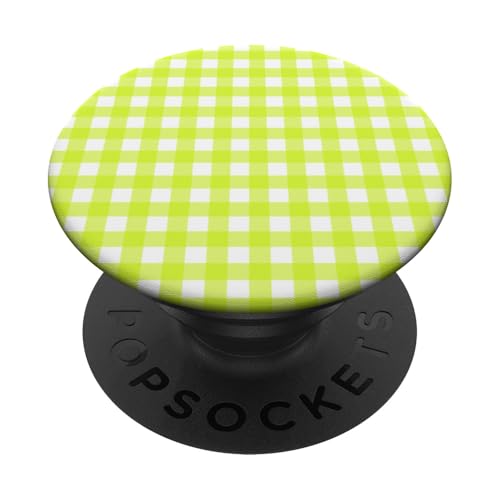 Grünes Birnenkaro, kariert, ästhetisch, Mädchen, adrett, Vintage, niedlich PopSockets Klebender PopGrip Grünes Birnenkaro, kariert, ästhetisch, Mädchen, adrett, Vintage, niedlich PopSockets Klebender PopGrip von Classic Gingham Plaid Chic