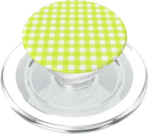 Grünes Birnenkaro, kariert, ästhetisch, Mädchen, adrett, Vintage, niedlich PopSockets PopGrip für MagSafe Grünes Birnenkaro, kariert, ästhetisch, Mädchen, adrett, Vintage, niedlich PopSockets PopGrip für MagSafe von Classic Gingham Plaid Chic