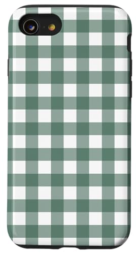 Grünes Gingham-Karo, ästhetisch, Mädchen, adrett, Vintage, niedlich Hülle für iPhone SE (2020) / 7 / 8 von Classic Gingham Plaid Chic