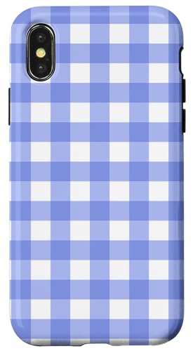 Hellblaues Gingham-Karo, ästhetisch, Mädchen, adrett, Vintage, niedlich Hülle für iPhone X/XS Hellblaues Gingham-Karo, ästhetisch, Mädchen, adrett, Vintage, niedlich Hülle für iPhone X/XS von Classic Gingham Plaid Chic