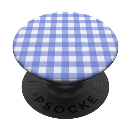 Hellblaues Gingham-Karo, ästhetisch, Mädchen, adrett, Vintage, niedlich PopSockets Klebender PopGrip Hellblaues Gingham-Karo, ästhetisch, Mädchen, adrett, Vintage, niedlich PopSockets Klebender PopGrip von Classic Gingham Plaid Chic
