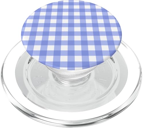 Hellblaues Gingham-Karo, ästhetisch, Mädchen, adrett, Vintage, niedlich PopSockets PopGrip für MagSafe Hellblaues Gingham-Karo, ästhetisch, Mädchen, adrett, Vintage, niedlich PopSockets PopGrip für MagSafe von Classic Gingham Plaid Chic