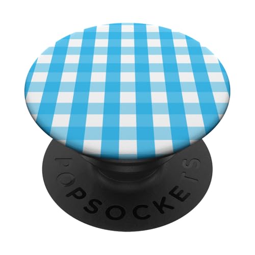 Hellblaues Gingham-Karo, ästhetisch, mädchenhaft, niedlich, adrett, Vintage PopSockets Klebender PopGrip Hellblaues Gingham-Karo, ästhetisch, mädchenhaft, niedlich, adrett, Vintage PopSockets Klebender PopGrip von Classic Gingham Plaid Chic