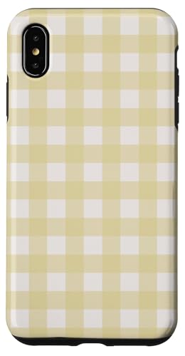 Hellgelbes Gingham-Karo, ästhetisch, Mädchen, adrett, Vintage Hülle für iPhone XS Max Hellgelbes Gingham-Karo, ästhetisch, Mädchen, adrett, Vintage Hülle für iPhone XS Max von Classic Gingham Plaid Chic