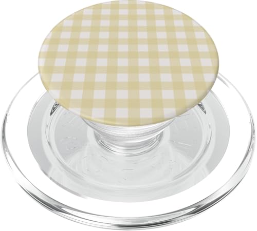 Hellgelbes Gingham-Karo, ästhetisch, Mädchen, adrett, Vintage PopSockets PopGrip für MagSafe Hellgelbes Gingham-Karo, ästhetisch, Mädchen, adrett, Vintage PopSockets PopGrip für MagSafe von Classic Gingham Plaid Chic