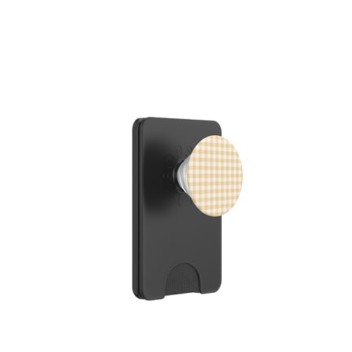 Hellgelbes Gingham-Karo, ästhetisch, Mädchen, adrett, Vintage PopSockets PopWallet für MagSafe Hellgelbes Gingham-Karo, ästhetisch, Mädchen, adrett, Vintage PopSockets PopWallet für MagSafe von Classic Gingham Plaid Chic