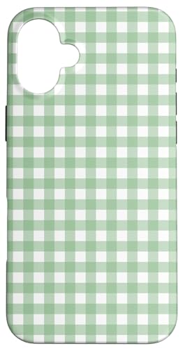 Hellgrünes Gingham-Karo, ästhetisch, Mädchen, adrett, Vintage Hülle für iPhone 16 Plus Hellgrünes Gingham-Karo, ästhetisch, Mädchen, adrett, Vintage Hülle für iPhone 16 Plus von Classic Gingham Plaid Chic
